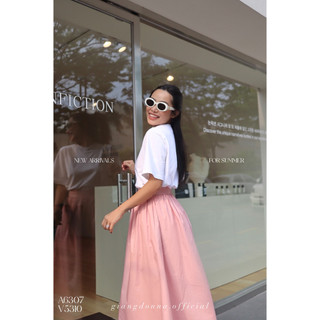 GIANG DONNA - Áo 6307 Chất Thun Cổ Tròn Dáng Ngắn Tay Dạo Phố Basic