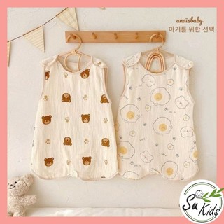 Túi ngủ xô Hàn Quốc Muslin mùa hè cho bé trai bé gái từ 3 - 24 tháng