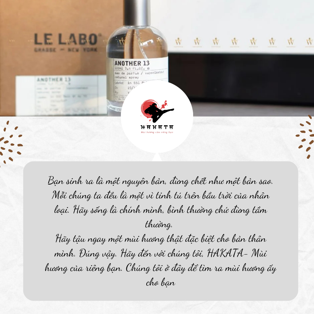 Nước hoa nam nữ Unisex Le Labo Santal 33 hương thơm của gỗ nhẹ nhàng lôi cuốn- Hakata Official