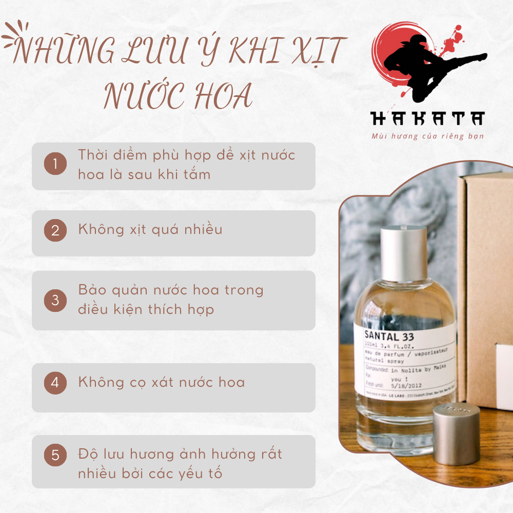 Nước hoa nam nữ Unisex Le Labo Santal 33 hương thơm của gỗ nhẹ nhàng lôi cuốn- Hakata Official
