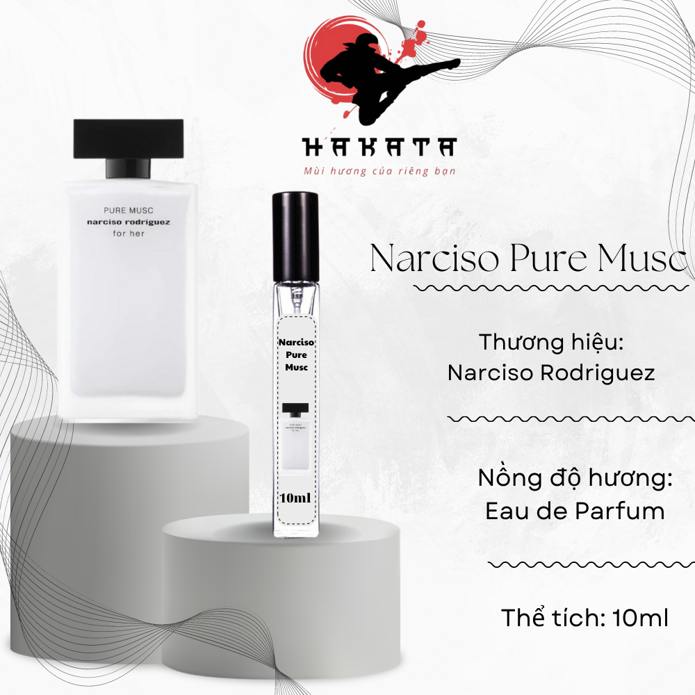 Nước hoa nữ Narciso Rodriguez Pure Musc (nar trắng) 10ml quyến rũ thanh lịch nữ tính- Hakata Official | BigBuy360 - bigbuy360.vn