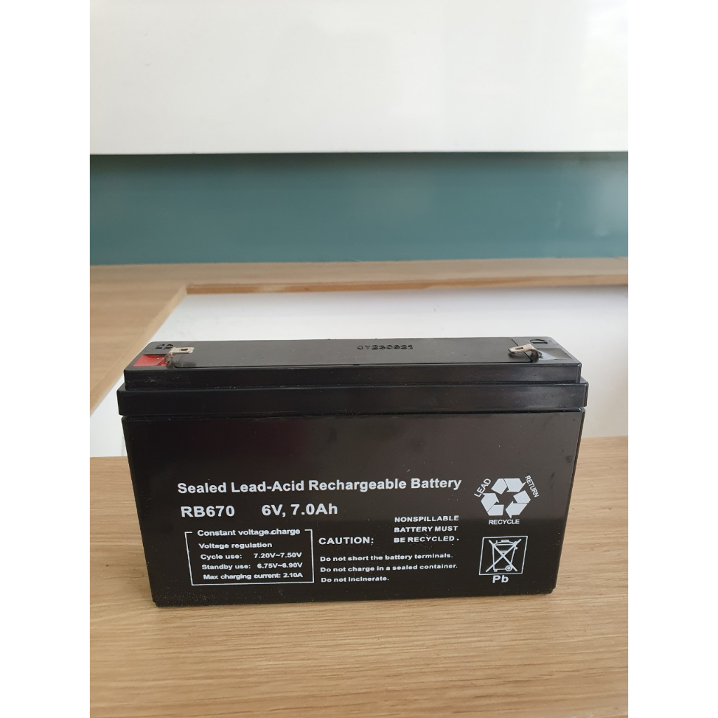 Ắc quy khô  6V / 7Ah - Chuyên dùng cho Quạt sạc SH722/SH762 , đèn sạc, xe đồ chơi trẻ em