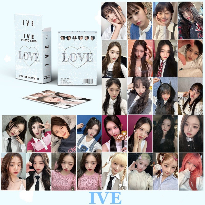 Photocard 50 tấm Hologram nhóm IVE, BTS, AESPA, Wonyoung