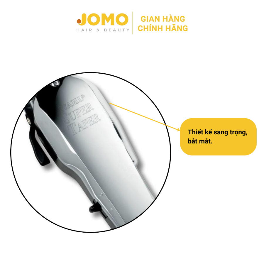 Tông đơ cắt tóc Wahl Super Chrome dùng điện trực tiếp 220V tông chuyên nghiệp nhập khẩu Mỹ - Jomo Hair & Beauty