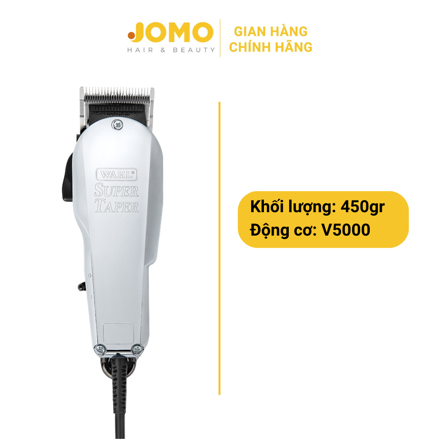 Tông đơ cắt tóc Wahl Super Chrome dùng điện trực tiếp 220V tông chuyên nghiệp nhập khẩu Mỹ - Jomo Hair & Beauty