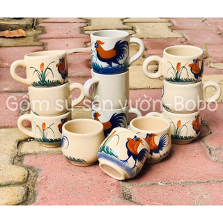 Tách trà con gà trống ảnh thật tự chụp