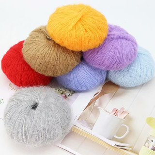 Len Mohair cỡ sợi 1mm chuyên đan, móc