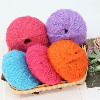 Len Mohair cỡ sợi 1mm chuyên đan, móc