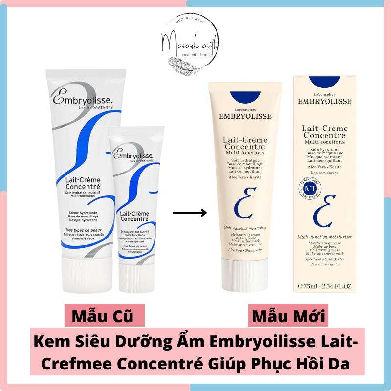 Kem Dưỡng Ẩm, Sáng Bóng, Siêu Phục Hồi Da Embryolisse Lait Creme Concentre