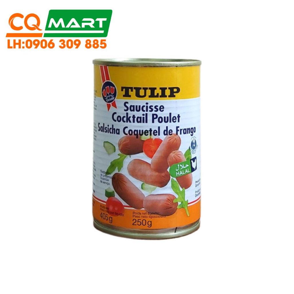 Xúc Xích Gà Cocktail Tulip Hộp 405g