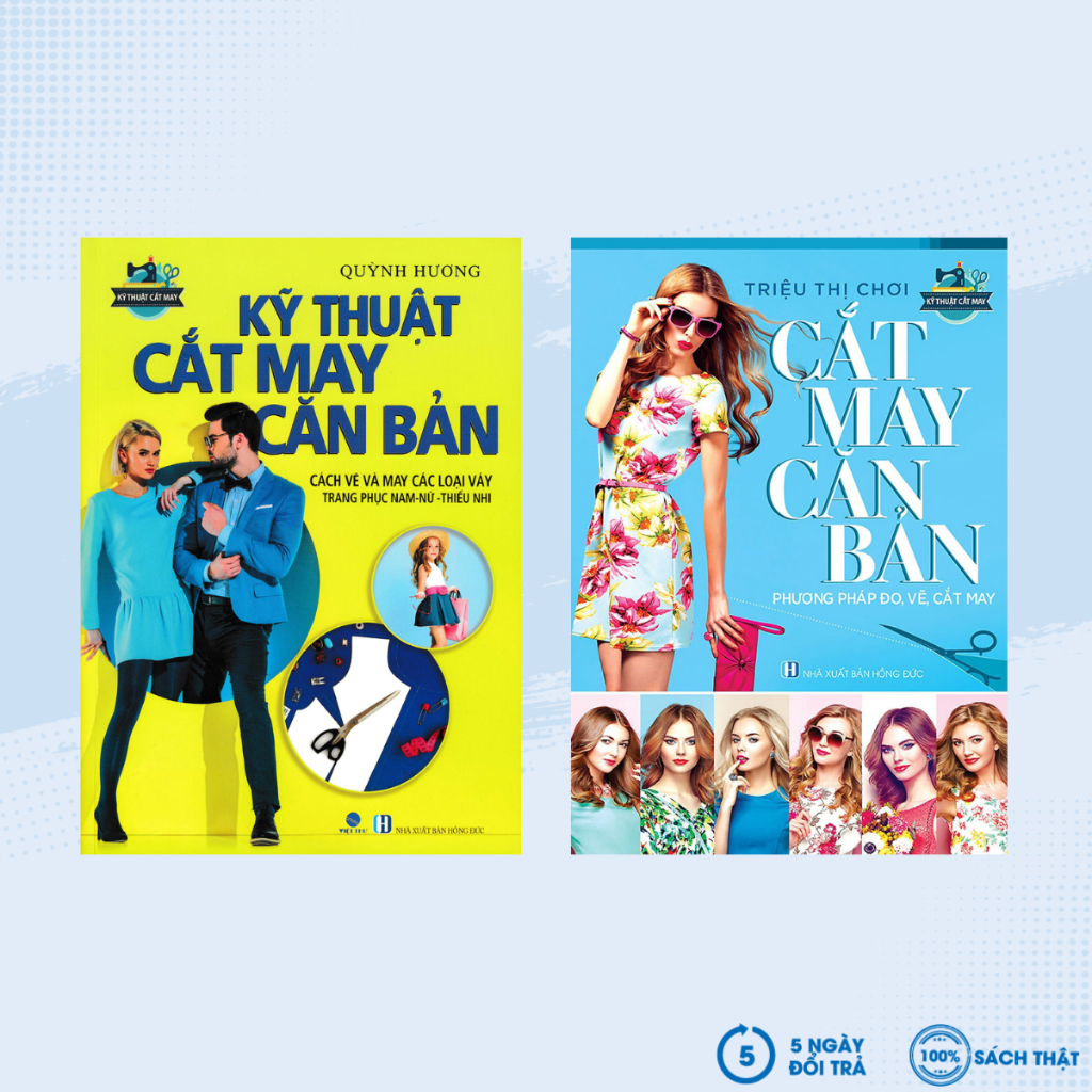 Sách - Combo 2 - Cắt May Căn Bản - Các Loại Váy Trang Phục Nam - Nữ - Thiếu Nhi + Cắt May Căn Bản - VT