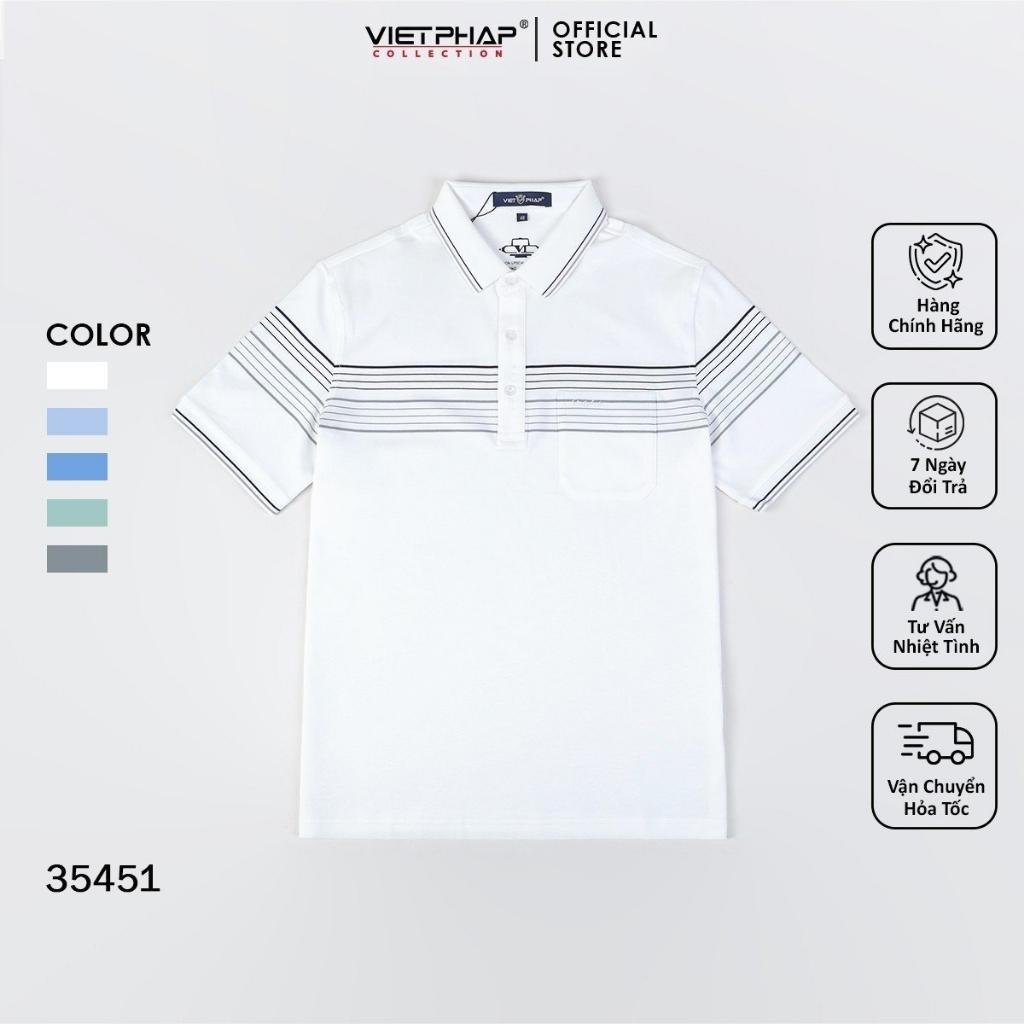 Áo Thun Cotton Lạnh Cao Cấp VIỆT PHÁP /Form Luxury / Thoáng mát - co dãn tốt- chất liệu cotton mềm mịn 35451