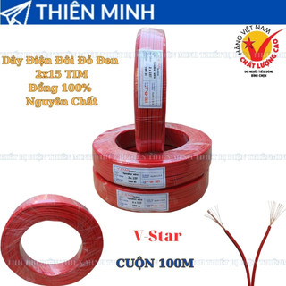 Dây điện đỏ đen cuộn 100m
