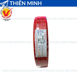 Dây Điện (Dây Loa) Đỏ Sọc Đen Vĩnh Thịnh Cuộn 100M (Đồng 100%)