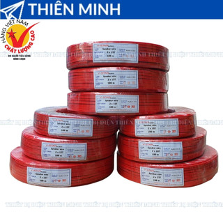 Dây Điện (Dây Loa) Đỏ Sọc Đen Vĩnh Thịnh Cuộn 100M (Đồng 100%)