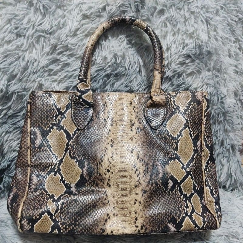 Túi M57 si hiệu SONGHAK Korea da bò dập vân trăn dáng Tote 35cmx30cmx10cm