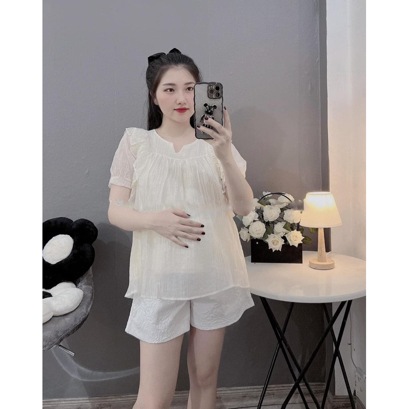 Áo Bầu Tơ Bèo 2 Lớp