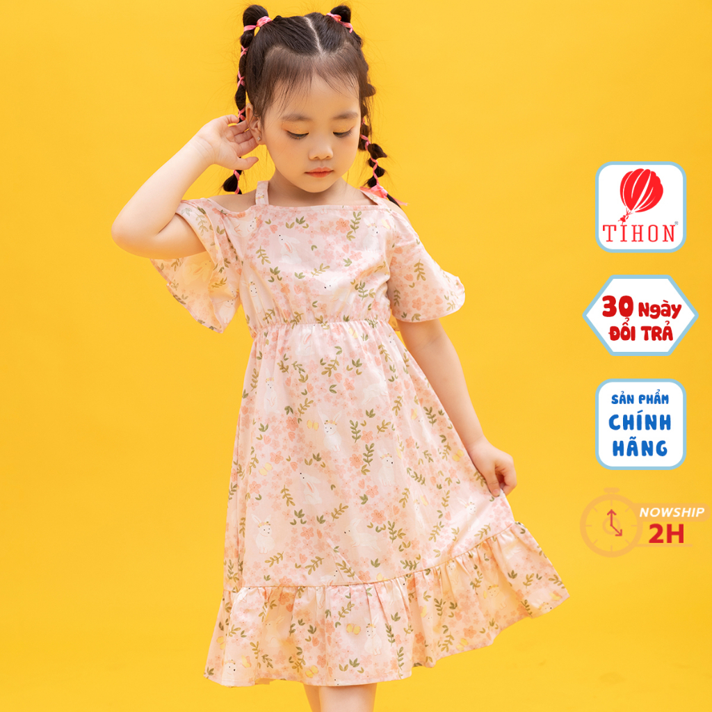 Váy cho bé gái TIHON cao cấp phong cách Hàn Quốc siêu xinh VT0750387
