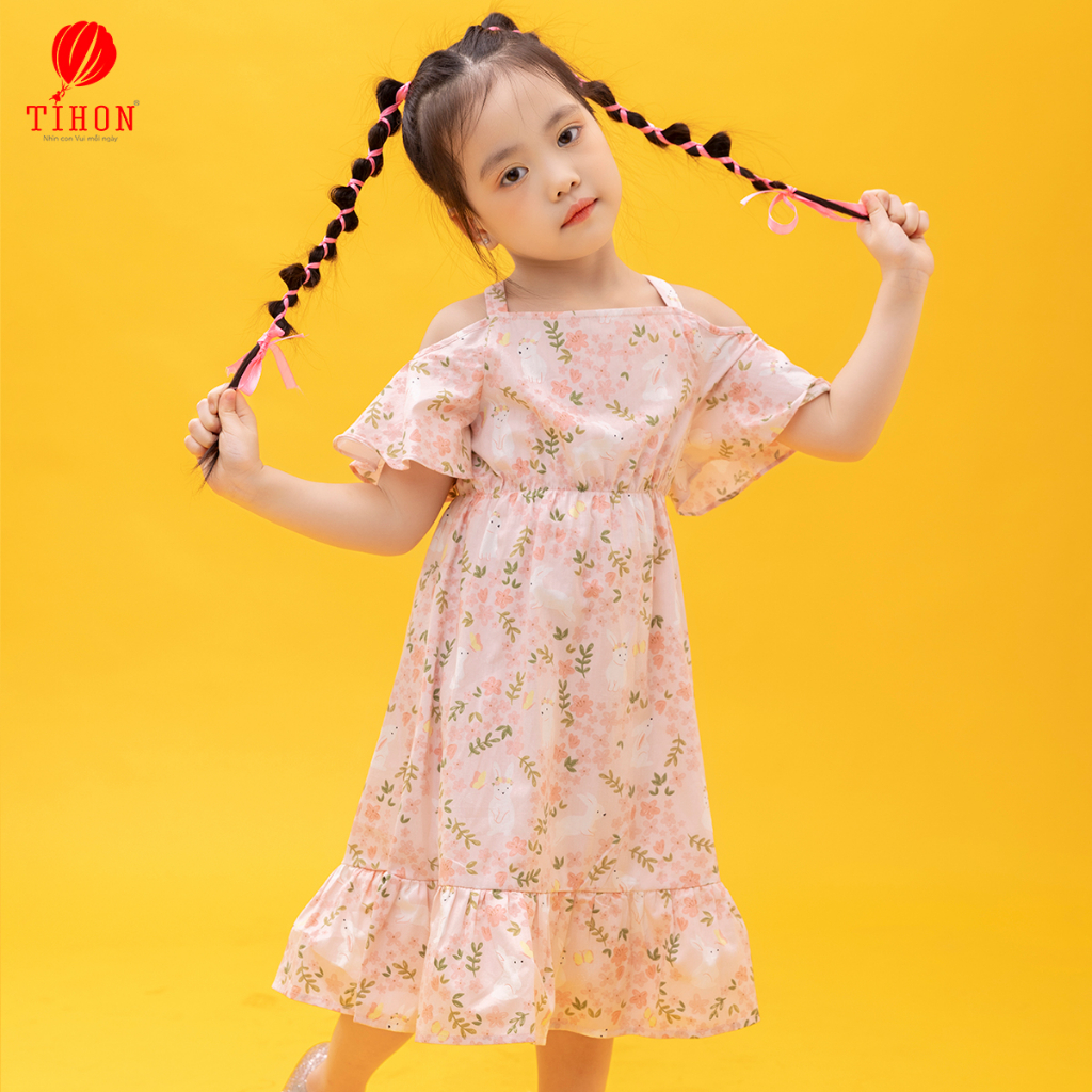 Váy cho bé gái TIHON cao cấp phong cách Hàn Quốc siêu xinh VT0750387