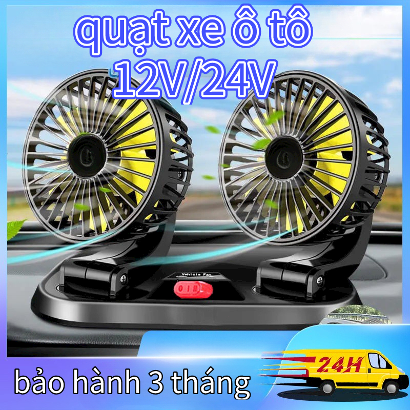 Quạt ô tô 12v ,quạt mini 24v,xoay 360 độ,quạt để bàn làm việc có bảng số điện thoại ô tô,sạc USB, quạt xe ô tô