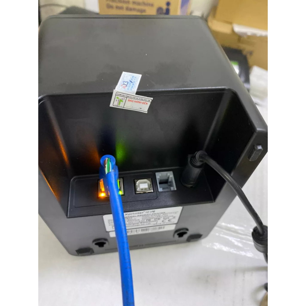 Máy in hóa đơn Xprinter In Điện Thoại k80 - Máy in nhiệt T80L Mạng Lan + USB in cả máy tính/ laptop chính hãng