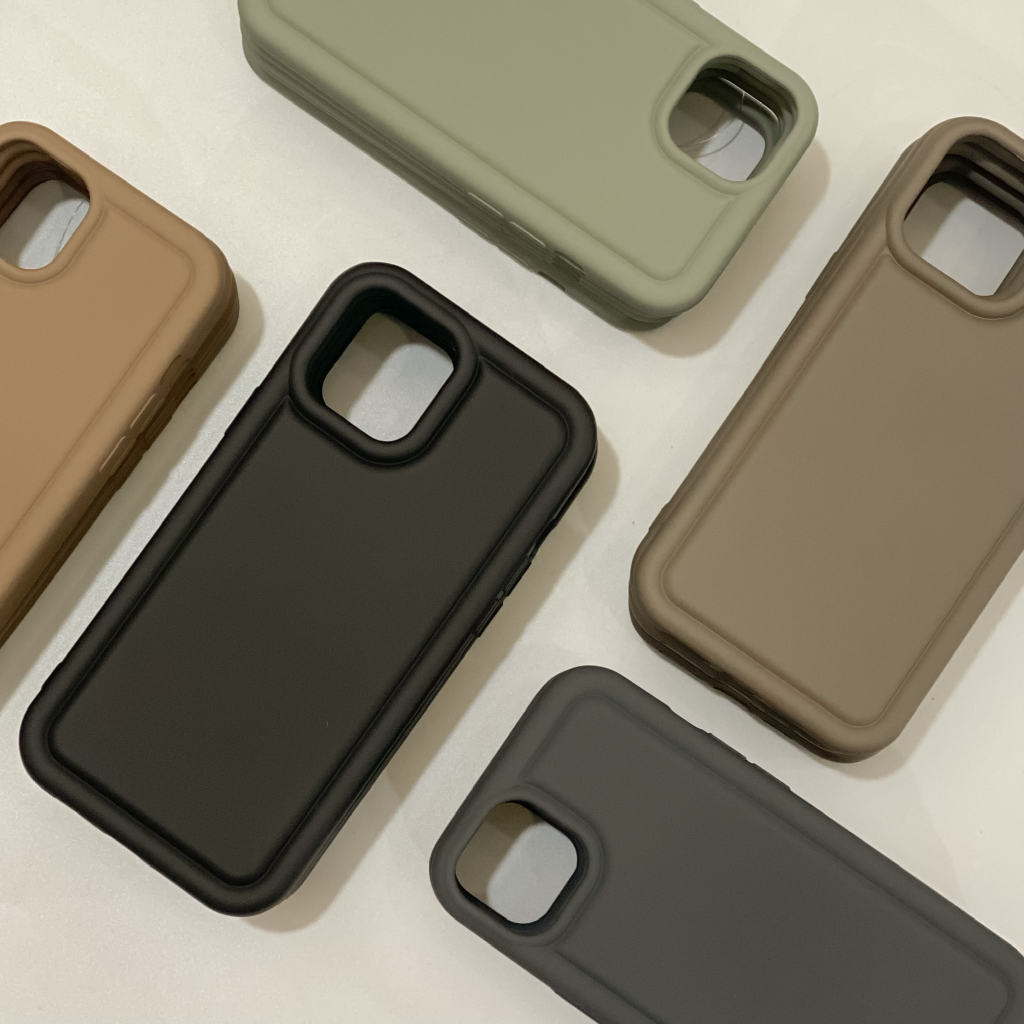 Ốp lưng silicon basic viền Bubble Caramel/Coffee/Black C1894 1895 1896
