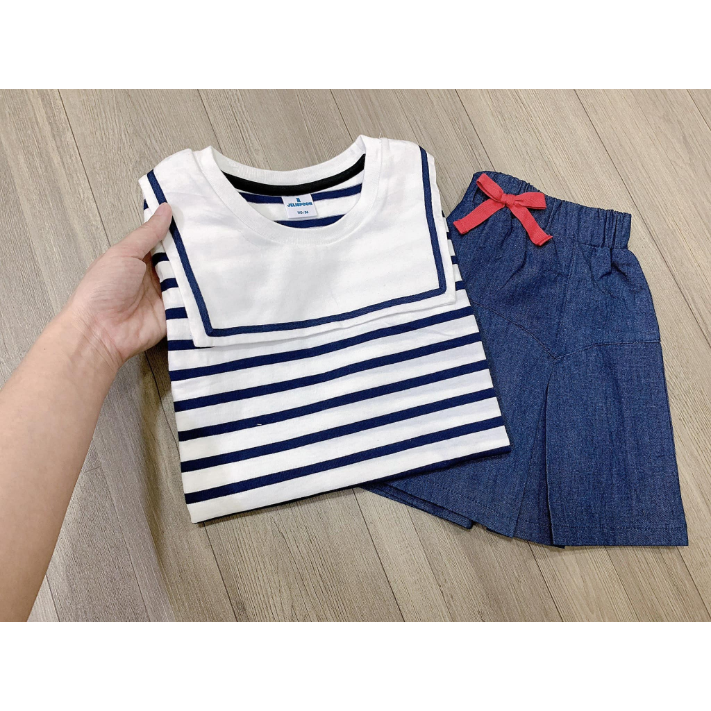 Set bộ shopRubybaQ2 sọc nơ Việt Nam xuất Hàn