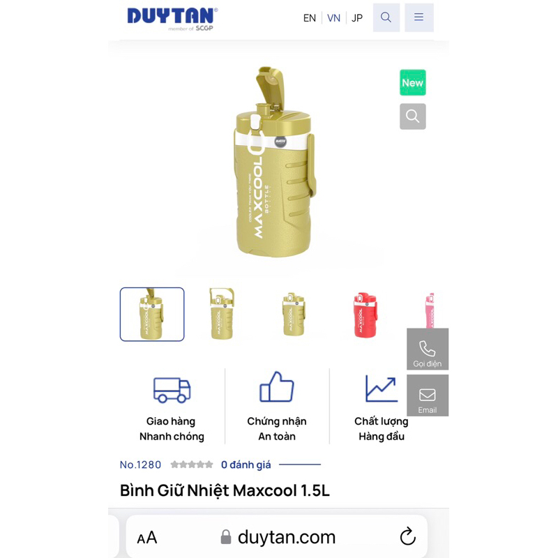 Bình giữ nhiệt 1.5L Maxcool  - Màu ngẫu nhiên