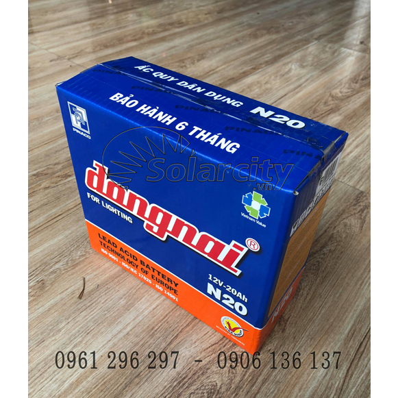 Ắc quy Đồng Nai nước 12V - 20Ah  bình mới không kèm axit