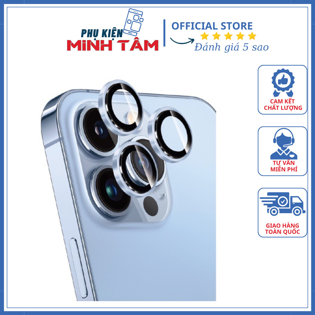 Kính Cường Lực Camera - Bảo Vệ Camera Titan Chống Trầy Xước Màu Nguyên Bản Cho Ip 11/12/13/14 Pro Max