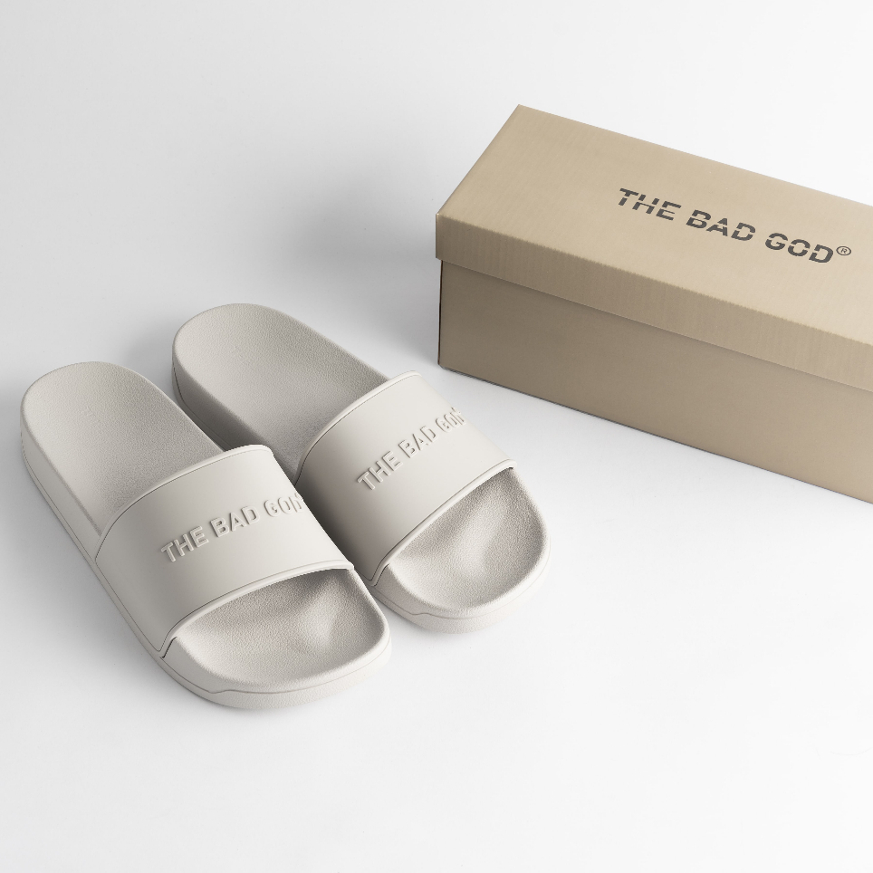 Dép quai ngang slipper The Bad God Basic màu nâu cao cấp fullbox X01 Brown