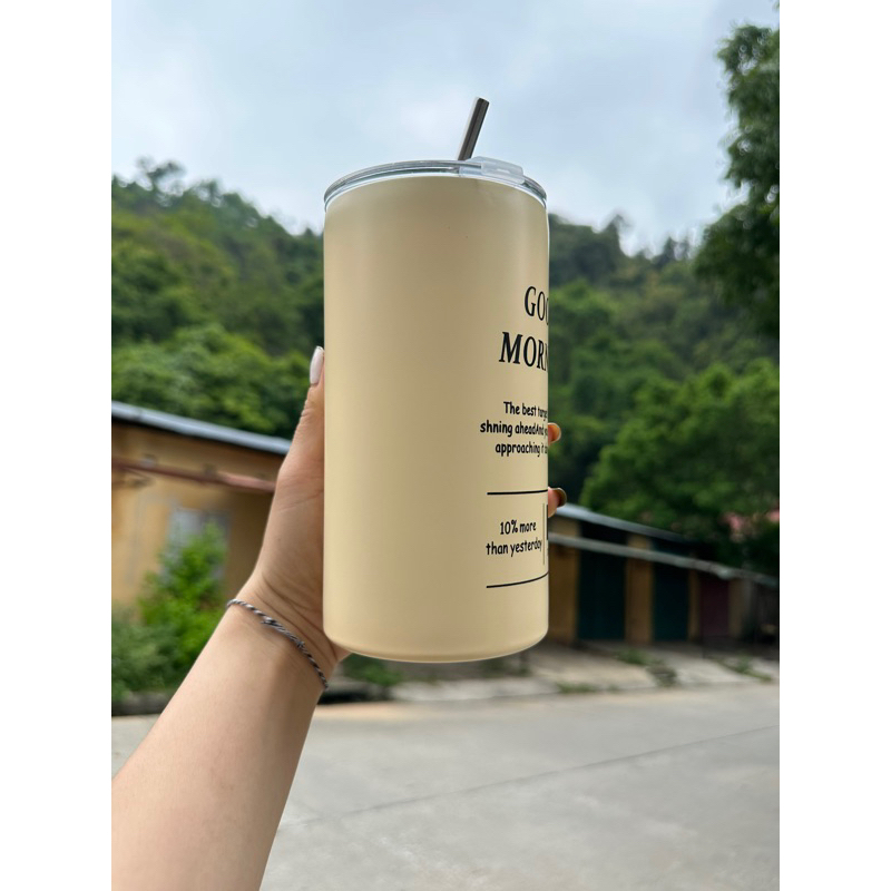 Ly giữ nhiệt Americer 600ml + ống hút [Tặng túi trong suất + cọ rửa ống hút] | BigBuy360 - bigbuy360.vn