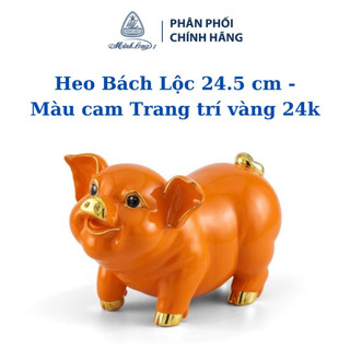 Tượng Bách Lộc 24.5cm - Cam Chỉ Vàng 00552429V Minh Long