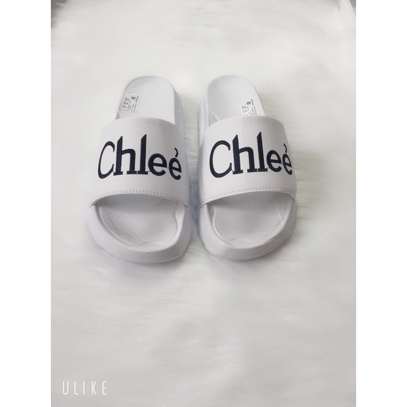 Dép Quai Ngang Thêu Chữ Chleẻ/Uoo Thời Trang Nam Nữ Siêu Nhẹ