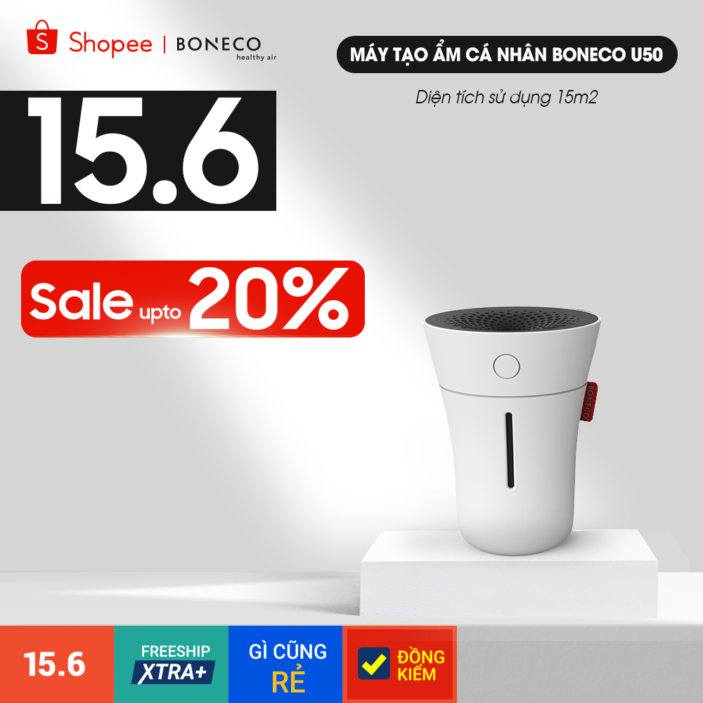 Máy Phun Sương Mini Tạo Ẩm BONECO U50 Sương Nano, Làm Mát, Đèn LED, Dùng Cho Xe Hơi, Xe Ô Tô/Xe Đẩy Em Bé/Bàn Làm Việc