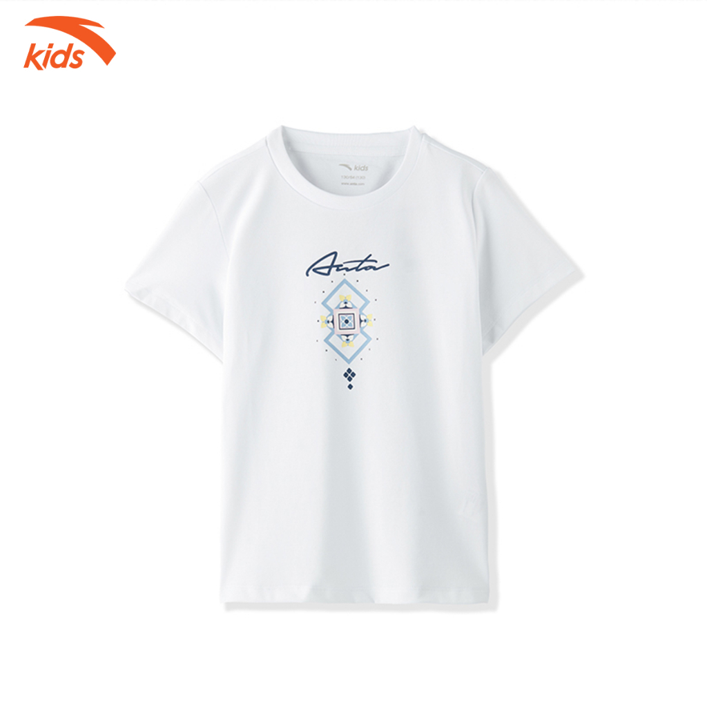 Áo phông bé gái Anta Kids vải cotton co giãn 4 chiều, thoáng khí 362138140