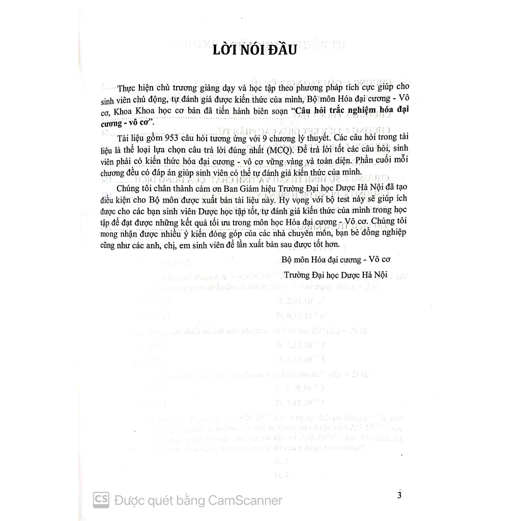 Benito - Sách - Câu hỏi trắc nghiệm hóa đại cương vô cơ