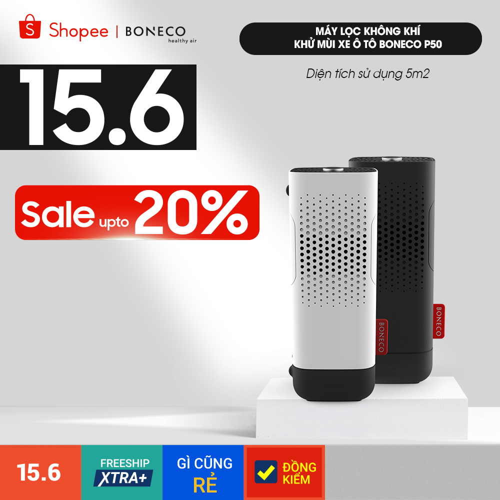 Máy Lọc Không Khí Ô Tô Thụy Sỹ BONECO P50 Tạo Ion Âm, Lọc Bụi Mịn- Khử Mùi- Khuếch Tán Tinh Dầu Thơm,- Bảo hành 24 Tháng