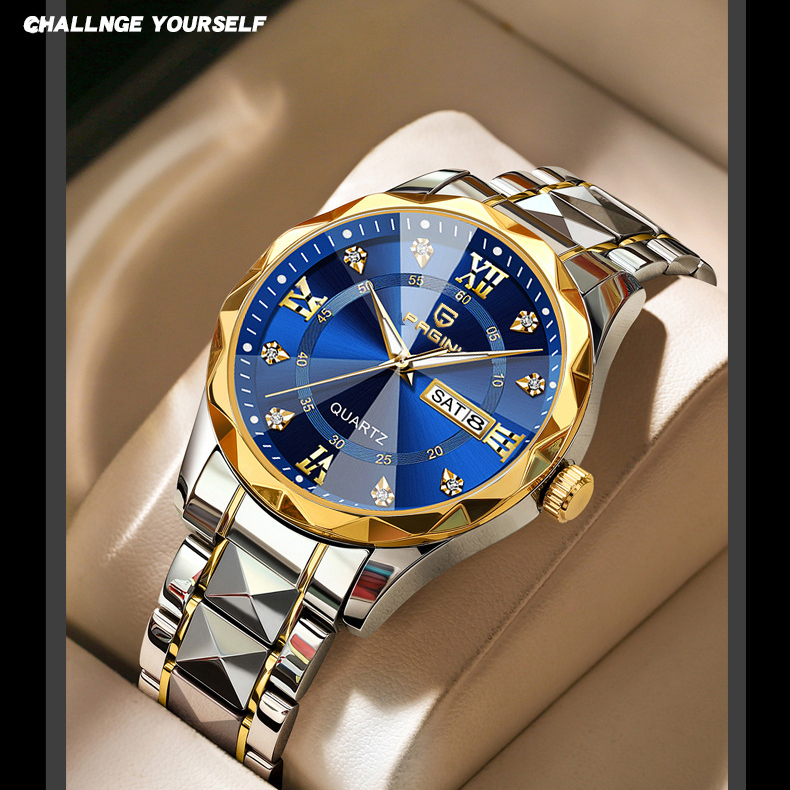 Đồng Hồ Nam Pagini PA3388 Máy Pin - Lịch Ngày & Lịch Thứ - Mặt Size 40mm - Chống Nước 3Atm