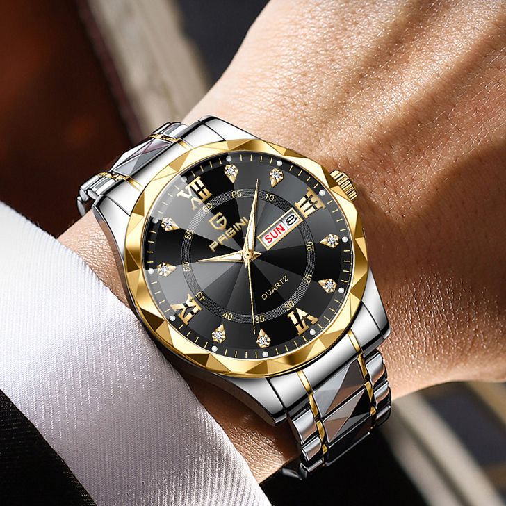 Đồng Hồ Nam Pagini PA3388 Máy Pin - Lịch Ngày & Lịch Thứ - Mặt Size 40mm - Chống Nước 3Atm