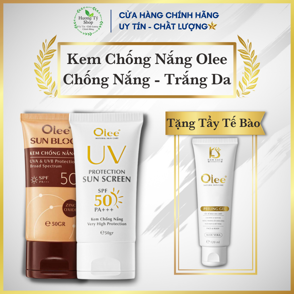 Kem Chống Nắng Olee Toàn Thân Chống Nắng Cực Cao SPF 50+ Tự Nhiên