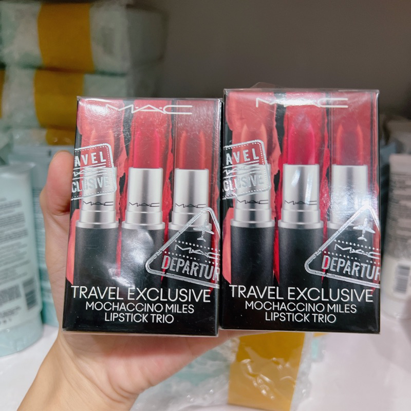 Set son MAC 3 cây phiên bản Travel Exclusive Mochaccino Miles Lipstick Trio