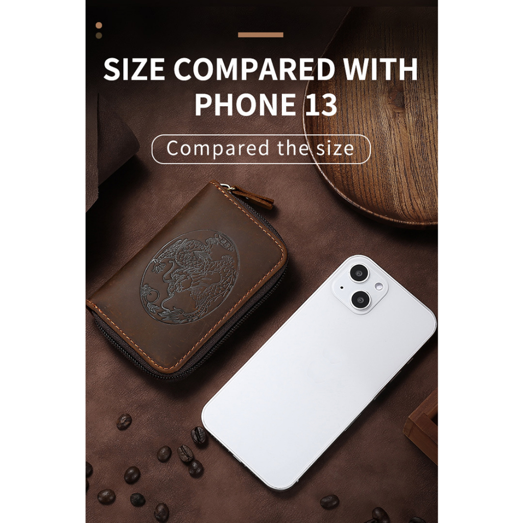 Ví Nam Mini Cầm Tay Da Bò Sáp Handmade SS404 | Thương Hiệu SPECIAL STAR