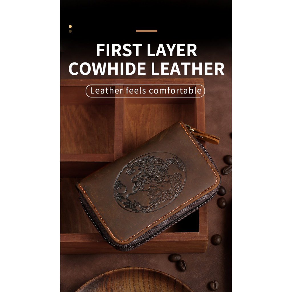 Ví Nam Mini Cầm Tay Da Bò Sáp Handmade SS404 | Thương Hiệu SPECIAL STAR