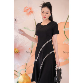 Đầm xoè Yumi 8294 lụa trơn điệu đà váy Lucy