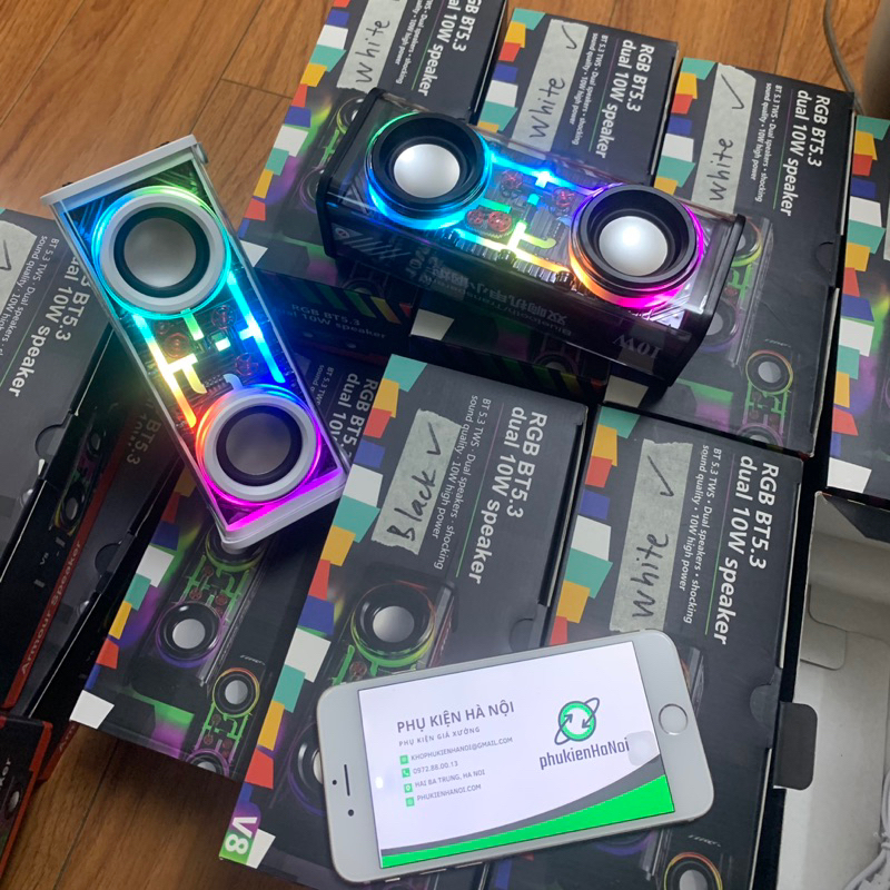 Loa bluetooth V8 - A88  bass mạnh âm thanh hay có đèn led