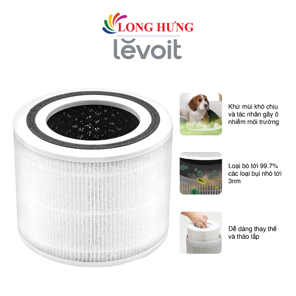 Lõi lọc thay thế máy lọc không khí Levoit Core P350-RF True HEPA 3-Stage Pet Allergy Filter HEACAFLVNUS0021