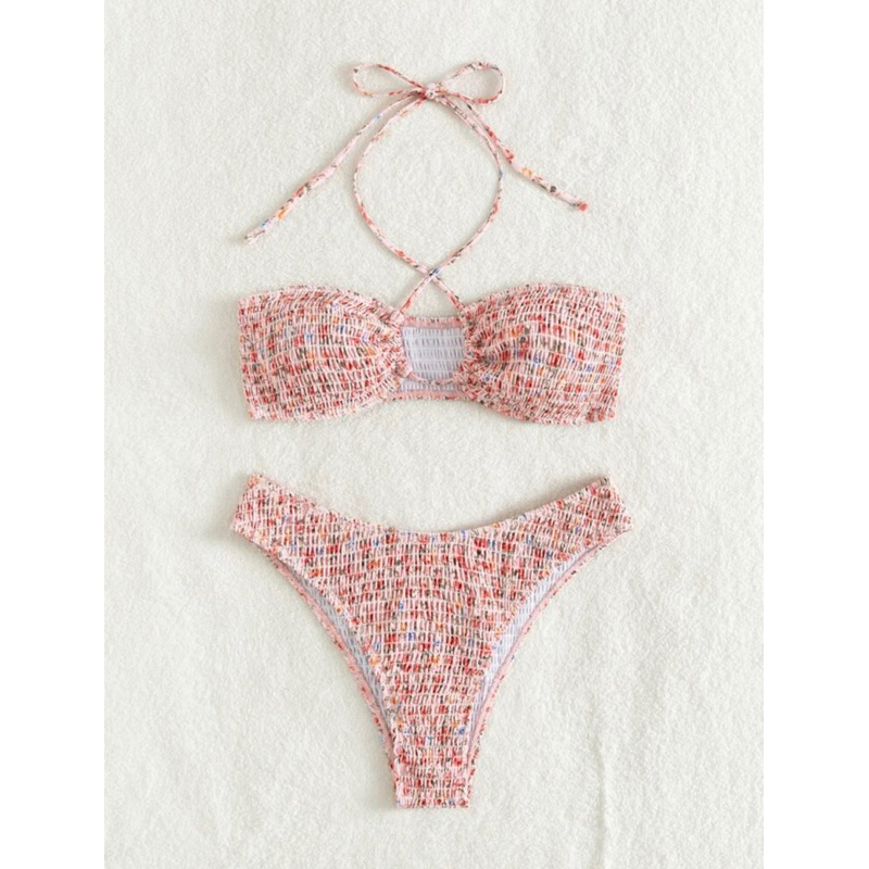 [ORDER SHEIN] Set Bikini Buộc Nơ Cổ