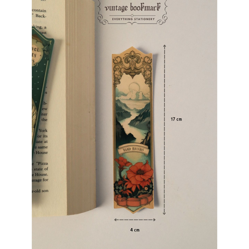 Bookmark Kẹp Sách Vintage | Thẻ Đánh Dấu Trang | Chống Nước Giấy Dày | Everything Stationery
