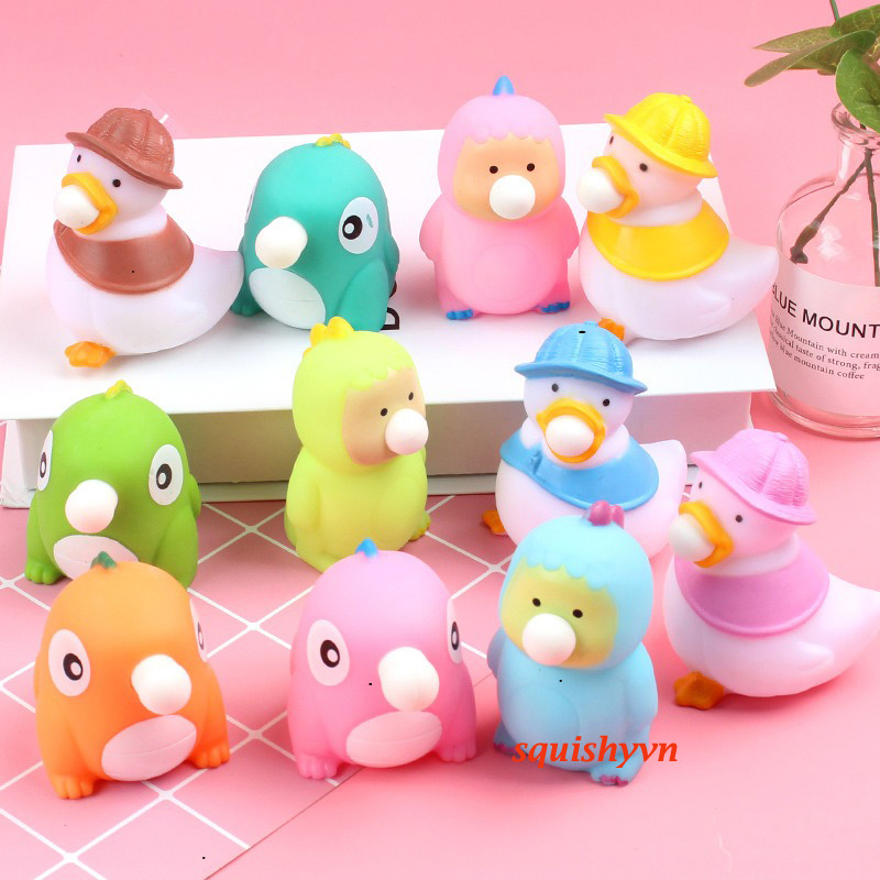 Squishy thú thổi bong bóng kẹo cao su